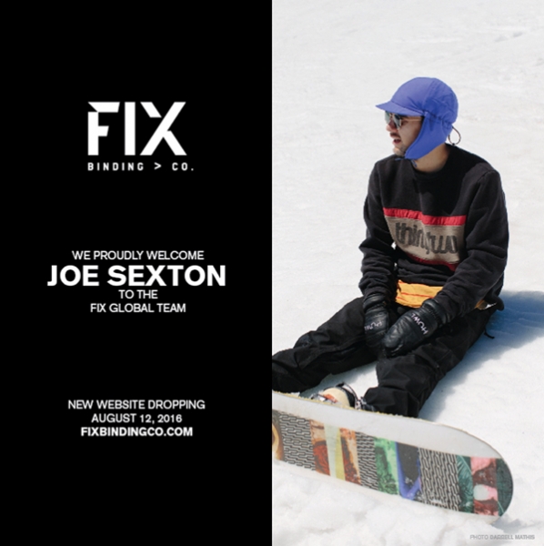 Joe sextonがFix Binding Co.グローバルチームに正式加入決定!!